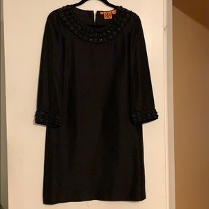 Tory Burch Black Silk Shift Dress
